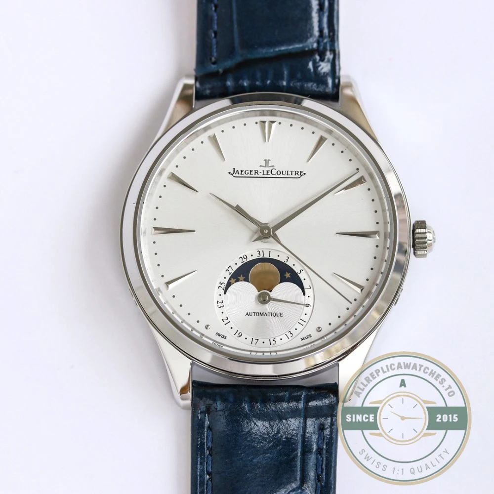Replica Jaeger-LeCoultre Ultra-Thin Master Series 1368482 Blue Strap - Factory Super Clone Watch