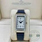 Printed black Arabic numerals and minute track on the dial of this women's Reverso super clone