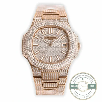 Replica Nautilus 5711-1300A-001 Patek Philippe 40 mm, Rose Gold Diamond Dial - Swiss-Made Clone Watch