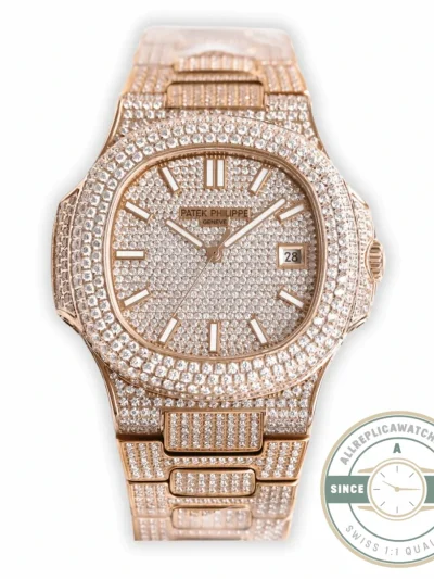 Replica Nautilus 5711-1300A-001 Patek Philippe 40 mm, Rose Gold Diamond Dial - Swiss-Made Clone Watch