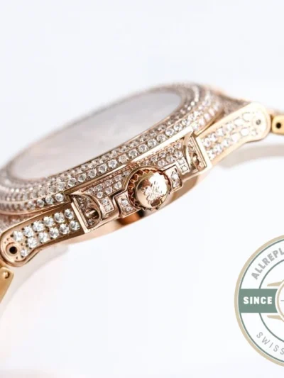 Replica Nautilus 5711-1300A-001 Patek Philippe 40 mm, Rose Gold Diamond Dial - Factory Super Clone Watch