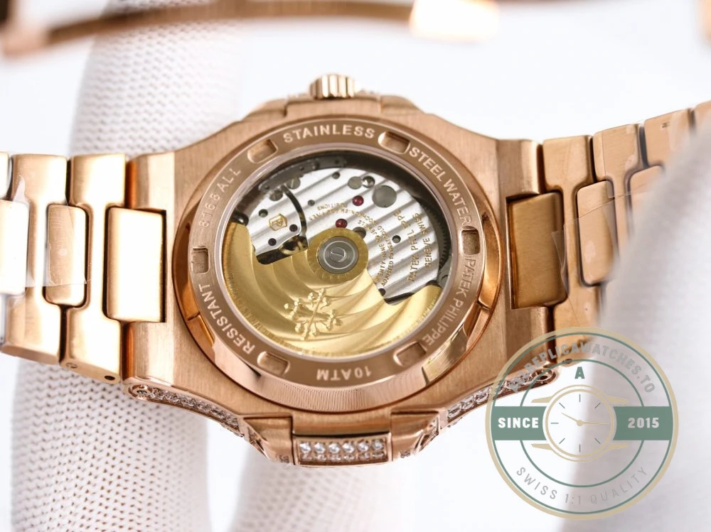Replica Nautilus 5711-1300A-001 Patek Philippe 40 mm, Rose Gold Diamond Dial - Affordable Luxury Replica Timepiece