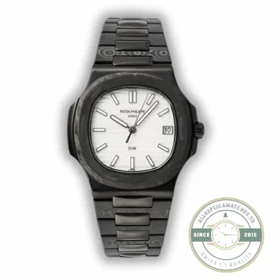 Replica Nautilus 5711/1A Patek Philippe Carbon 40 mm, Black Carbon, White Dial - Swiss-Made Clone Watch
