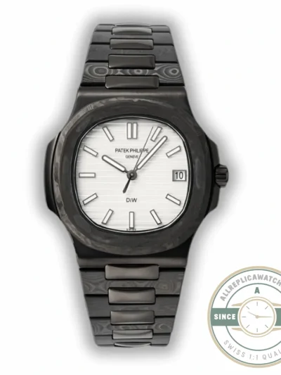 Replica Nautilus 5711/1A Patek Philippe Carbon 40 mm, Black Carbon, White Dial - Swiss-Made Clone Watch