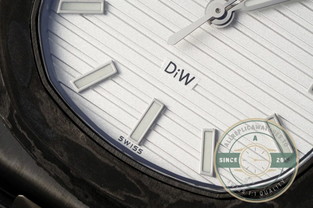 Replica Nautilus 5711/1A Patek Philippe Carbon 40 mm, Black Carbon, White Dial - Budget Luxury Replica Watch