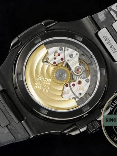 Replica Nautilus 5711/1A Patek Philippe Carbon 40 mm, Black Carbon, White Dial - Affordable Super Clone Watch