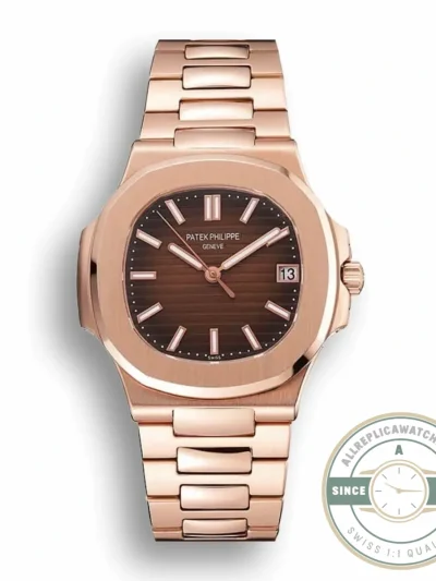 Replica Nautilus 5711/1R-001 Patek Philippe 40 mm, Rose Gold, Brown Dial - Premium Super Clone Watch