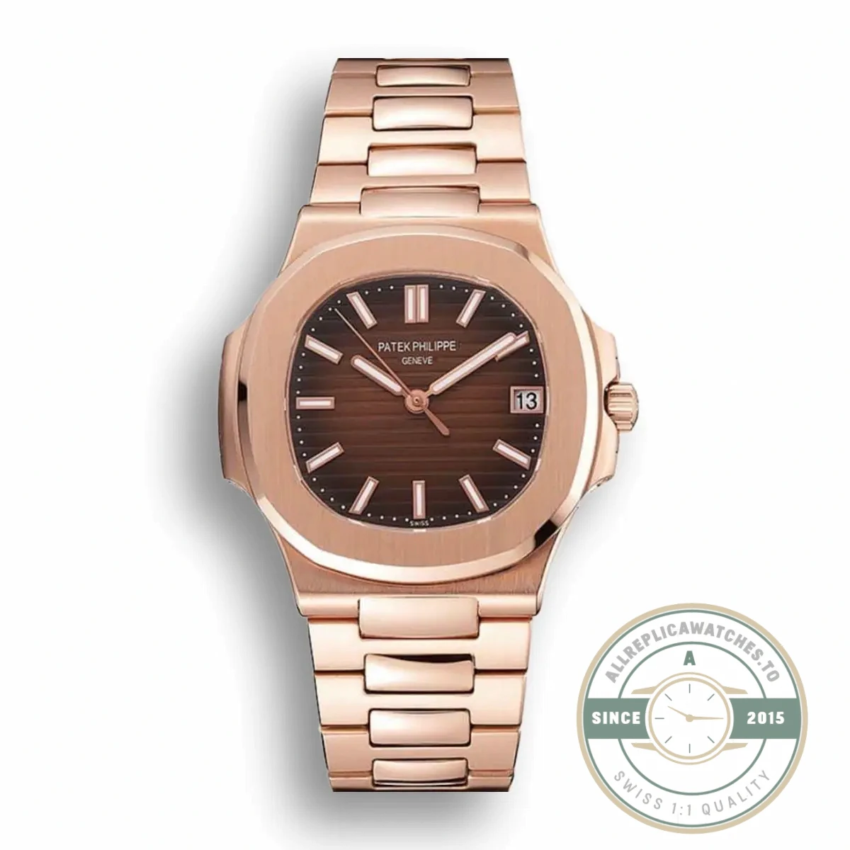 Replica Nautilus 5711/1R-001 Patek Philippe 40 mm, Rose Gold, Brown Dial - Premium Super Clone Watch