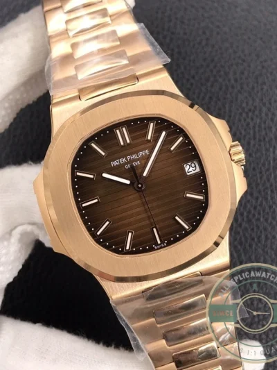 Replica Nautilus 5711/1R-001 Patek Philippe 40 mm, Rose Gold, Brown Dial - 1:1 Swiss Replica Watch