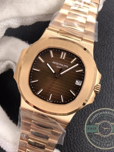 Replica Nautilus 5711/1R-001 Patek Philippe 40 mm, Rose Gold, Brown Dial - Factory Super Clone Watch