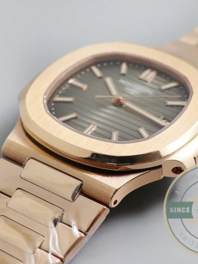 Replica Nautilus 5711/1R-001 Patek Philippe 40 mm, Rose Gold, Grey Dial - Luxury Replica Watch
