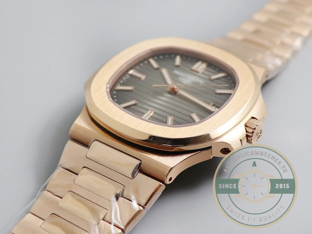 Replica Nautilus 5711/1R-001 Patek Philippe 40 mm, Rose Gold, Grey Dial - Luxury Replica Watch