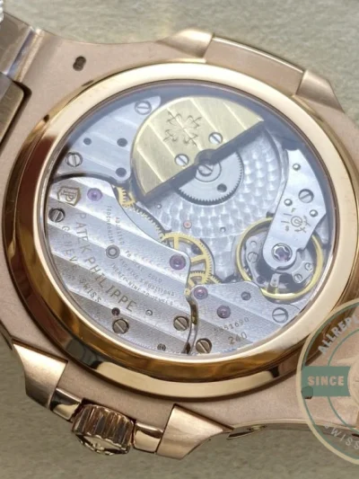 Replica Nautilus 5712/1R-001 Patek Philippe Moon phases 40 mm, Rose gold, Brown Dial - Budget Luxury Replica Watch