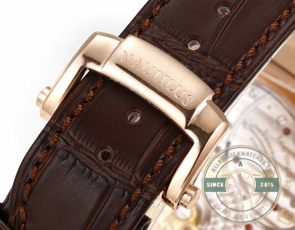 Replica Nautilus 5712R-001 Patek Philippe Moon phases. 40 mm, Rose gold, Black Dial - Best Quality Replica Watch