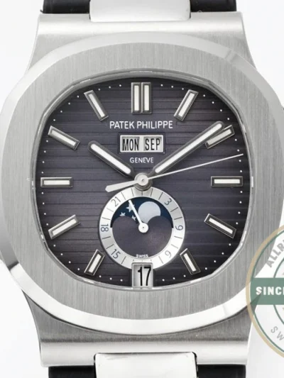 Replica Nautilus 5726/1A Annual Calendar, Moon phases 40.5 mm, Steel, Black Dial - Affordable Super Clone Watch