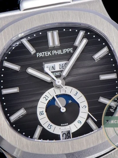 Replica Nautilus 5726A-001 Patek Philippe Annual Calendar, Moon phases. 40.5 mm, Steel, Dark Dial - Premium Super Clone Watch