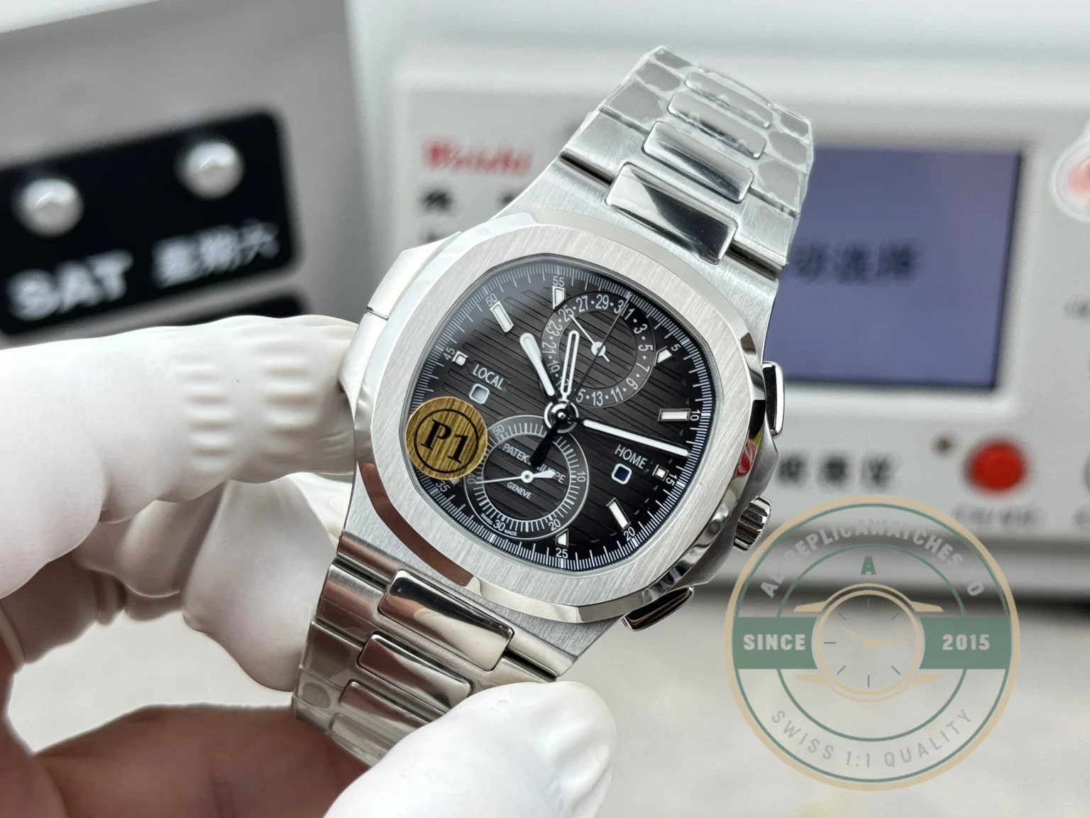 Replica Nautilus 5990R-003 Travel Time 40.5mm Grey Dial - Swiss Movement Replica Watch