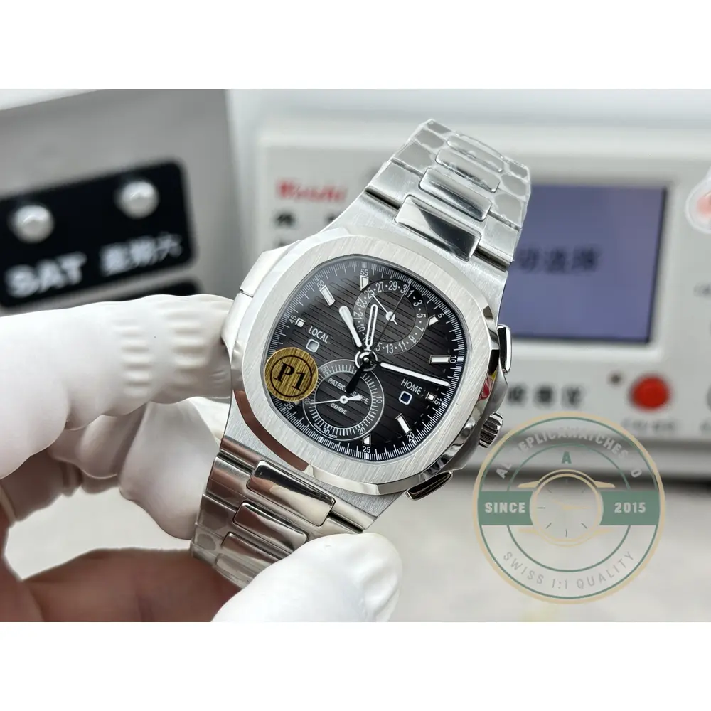 Replica Nautilus 5990R-003 Travel Time 40.5mm Grey Dial - Swiss Movement Replica Watch
