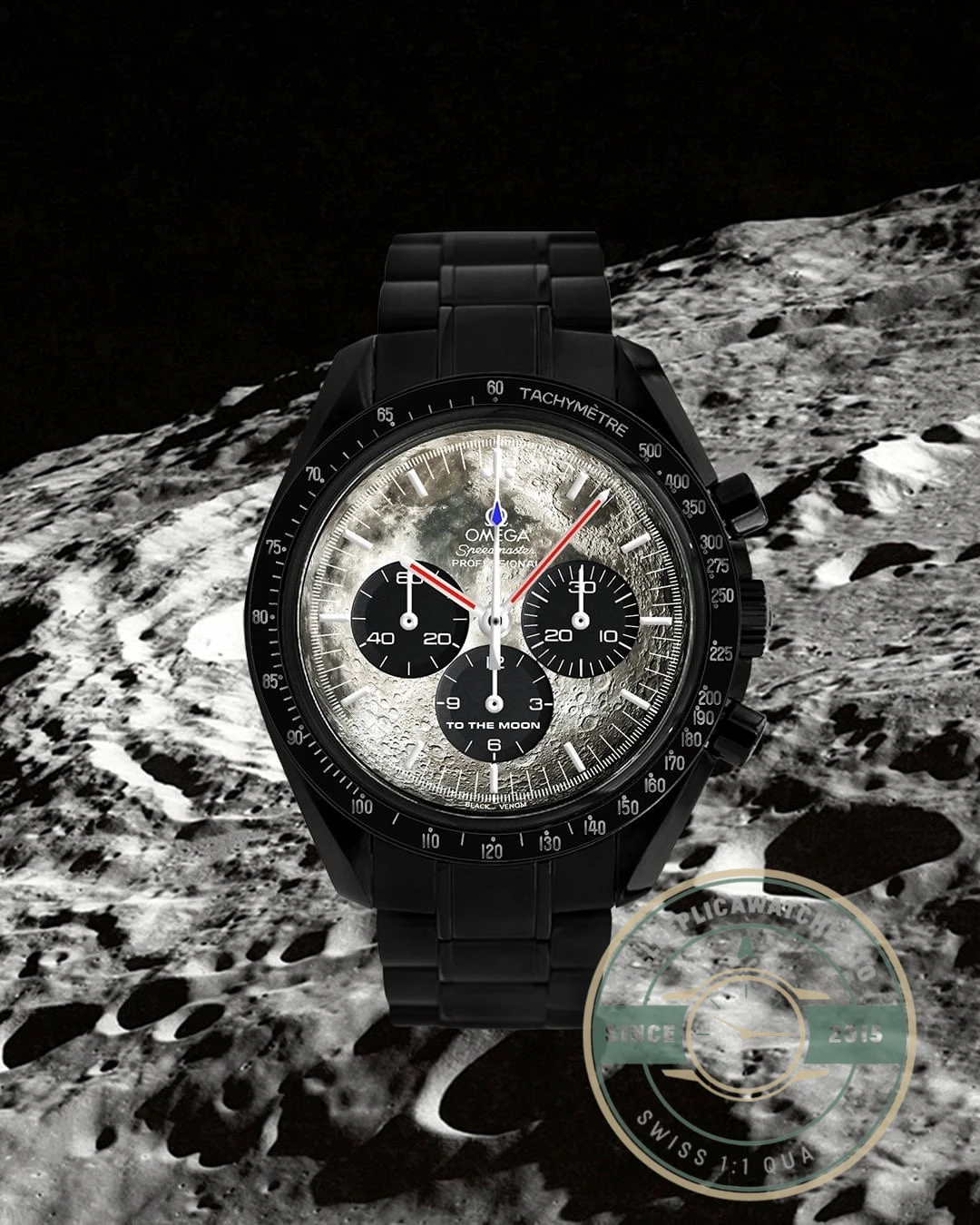 Replica Omega Black Speedmaster Planetary Limited Edition - Top-Tier Swiss Replica Watch