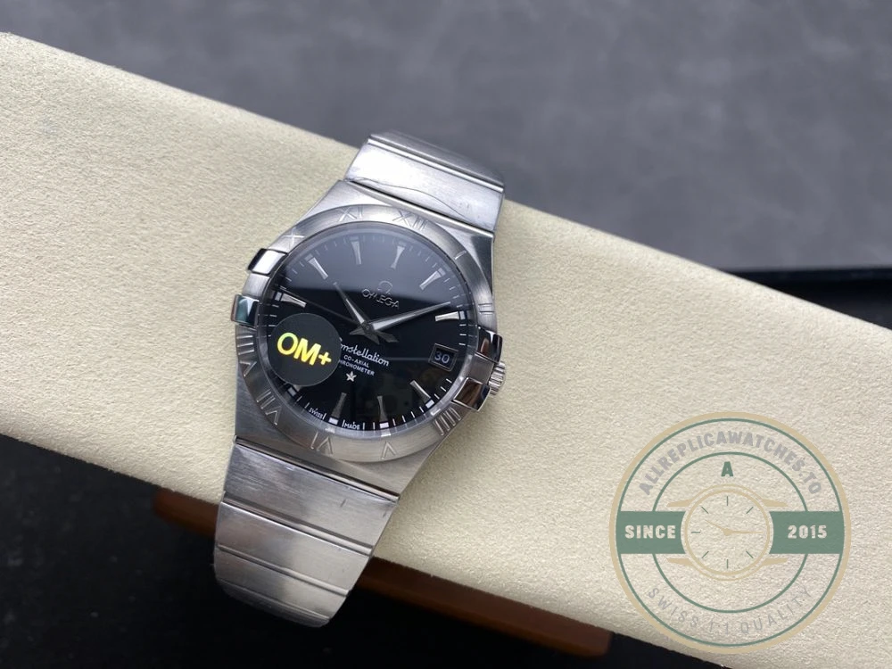 Replica Omega Constellation Black Dial 38mm 123.10.38.21.01.001 - Swiss Movement Replica Watch