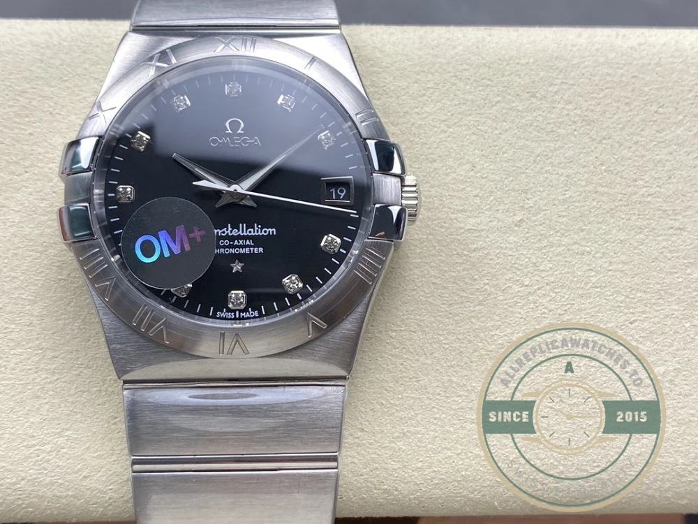 Replica Omega Constellation Black Dial 38mm 123.10.38.21.51.001 - Best Quality Replica Watch