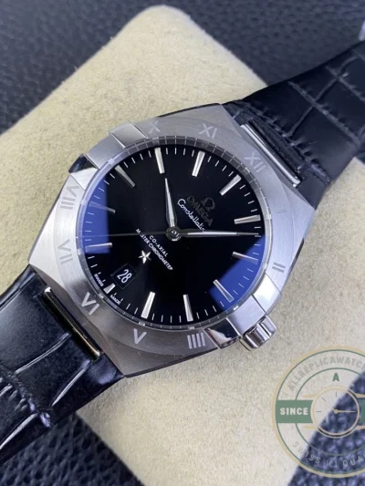 Replica Omega Constellation Black, Leather Strap 131.33.41.21.01.001 - Affordable Luxury Replica Timepiece
