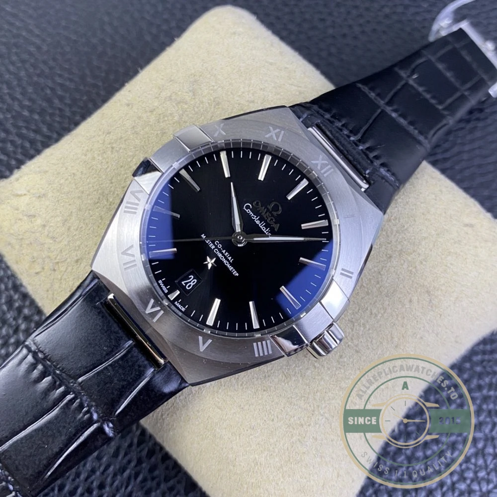 Replica Omega Constellation Black, Leather Strap 131.33.41.21.01.001 - Affordable Luxury Replica Timepiece