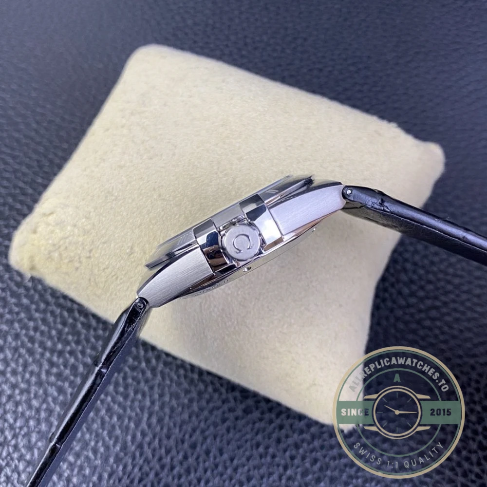 Replica Omega Constellation Black, Leather Strap 131.33.41.21.01.001 - Factory Super Clone Watch