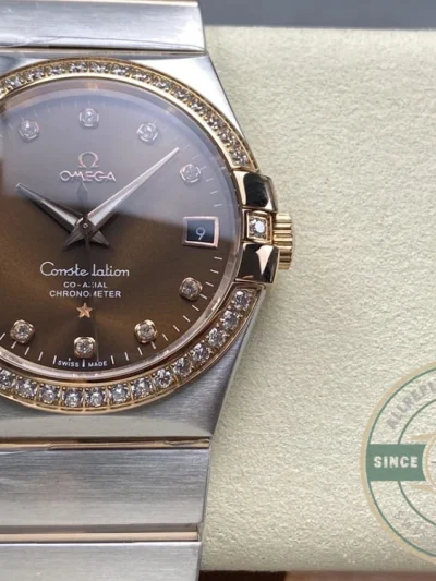 Replica Omega Constellation Brown Dial 38mm 123.25.38.21.63.001 - Swiss Movement Replica Watch