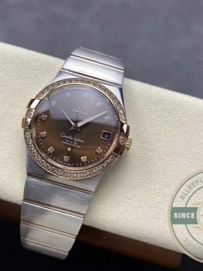 Replica Omega Constellation Brown Dial 38mm 123.25.38.21.63.001 - Budget Luxury Replica Watch