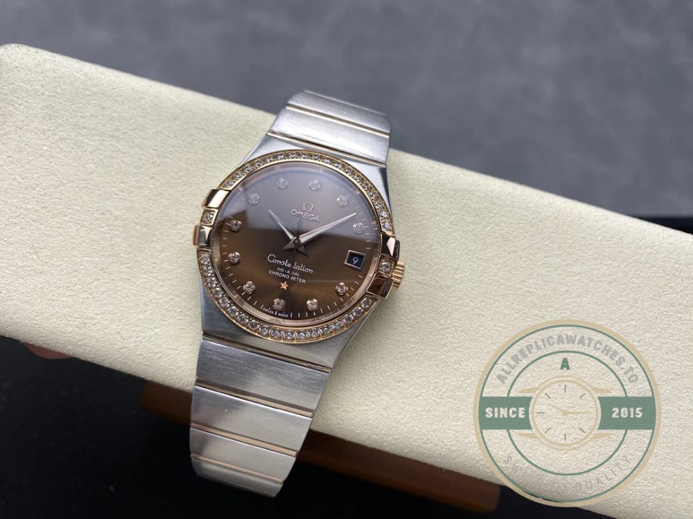 Replica Omega Constellation Brown Dial 38mm 123.25.38.21.63.001 - Budget Luxury Replica Watch