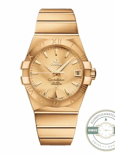 Replica Omega Constellation Full Gold 38mm 123.50.38.21.08.001 - High-Grade Replica Watch