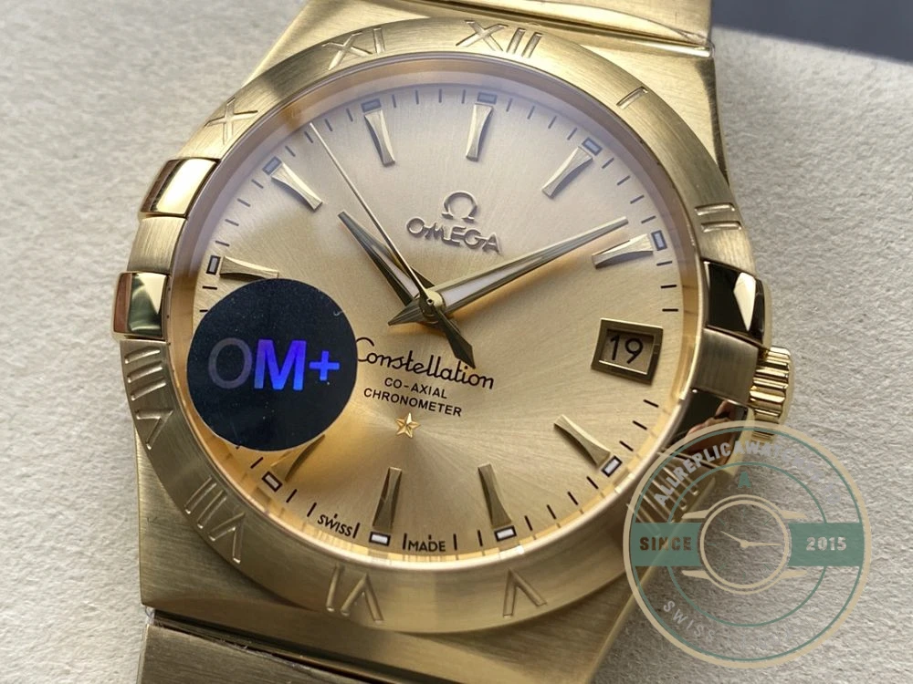 Replica Omega Constellation Full Gold 38mm 123.50.38.21.08.001 - Best Quality Replica Watch