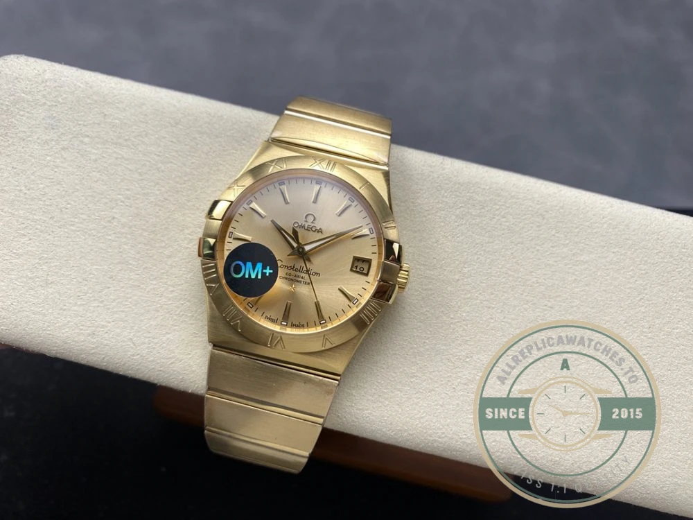 Replica Omega Constellation Full Gold 38mm 123.50.38.21.08.001 - Affordable Super Clone Watch