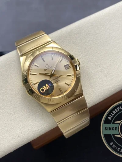 Replica Omega Constellation Full Gold 38mm 123.50.38.21.08.001 - Best Quality Replica Watch