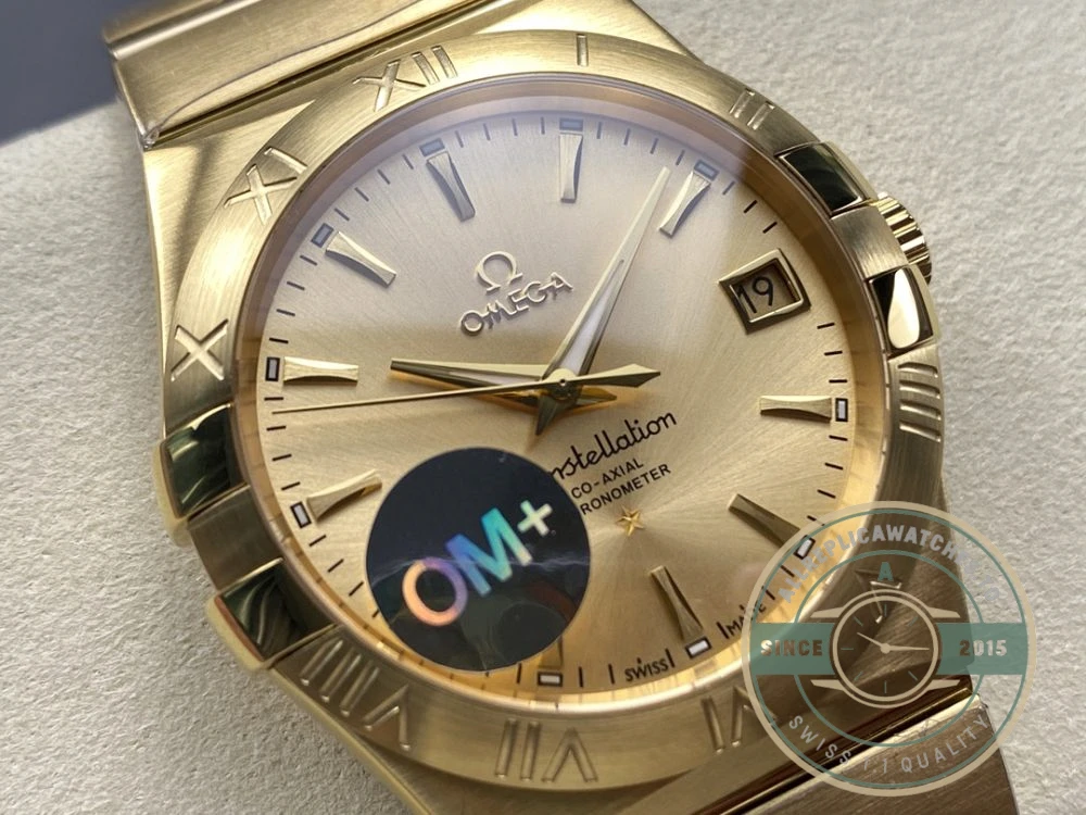 Replica Omega Constellation Full Gold 38mm 123.50.38.21.08.001 - Best Quality Replica Watch