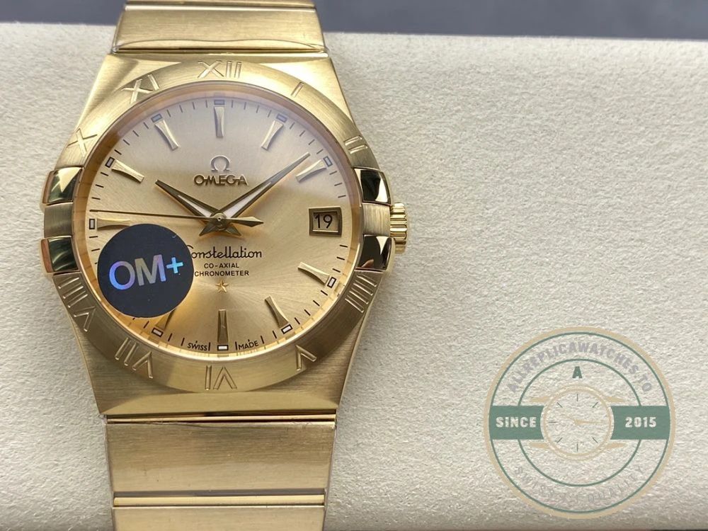 Replica Omega Constellation Full Gold 38mm 123.50.38.21.08.001 - Swiss-Made Clone Watch
