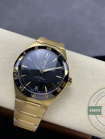 Replica Omega Constellation Gold, Black Dial 41mm 131.63.41.21.01.001 - Factory Super Clone Watch