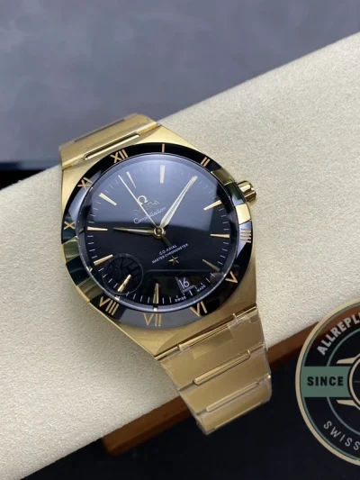 Replica Omega Constellation Gold, Black Dial 41mm 131.63.41.21.01.001 - High-Grade Replica Watch