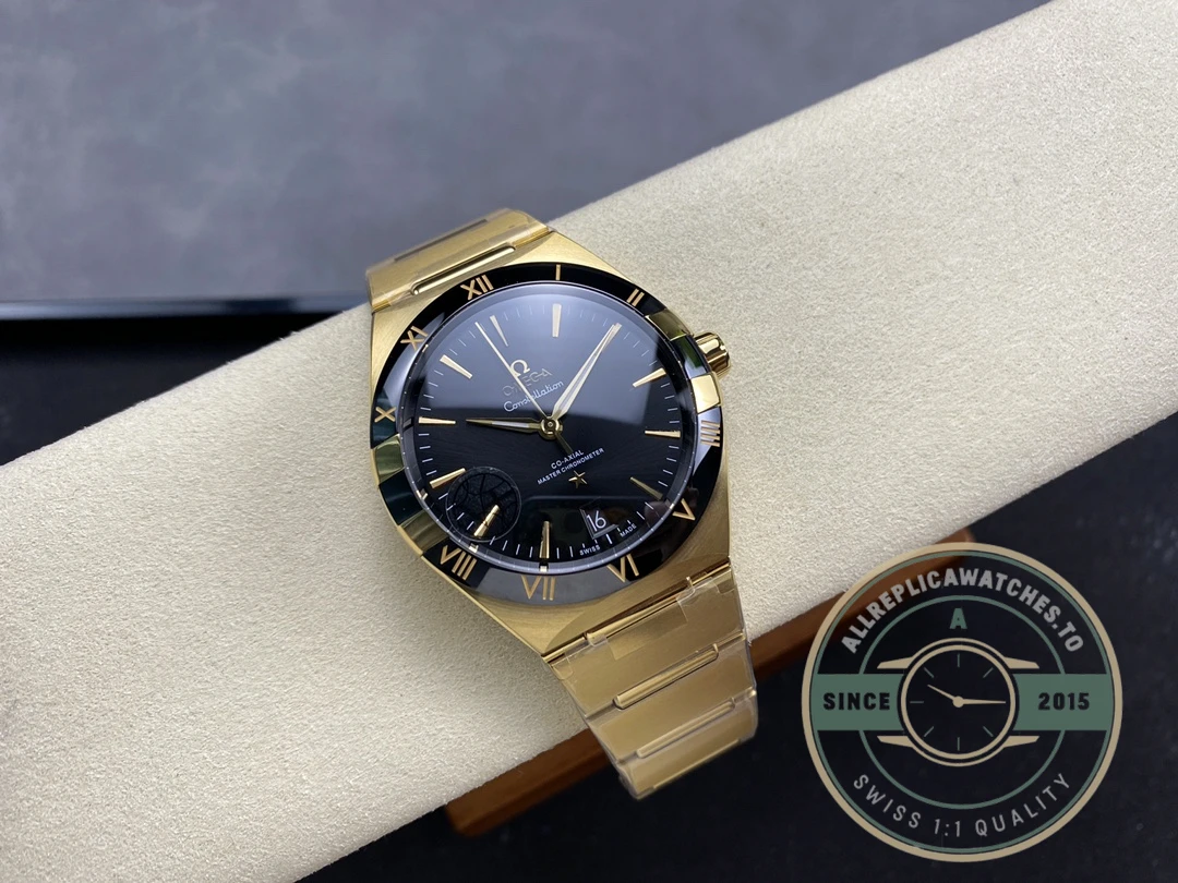 Replica Omega Constellation Gold, Black Dial 41mm 131.63.41.21.01.001 - High-Grade Replica Watch
