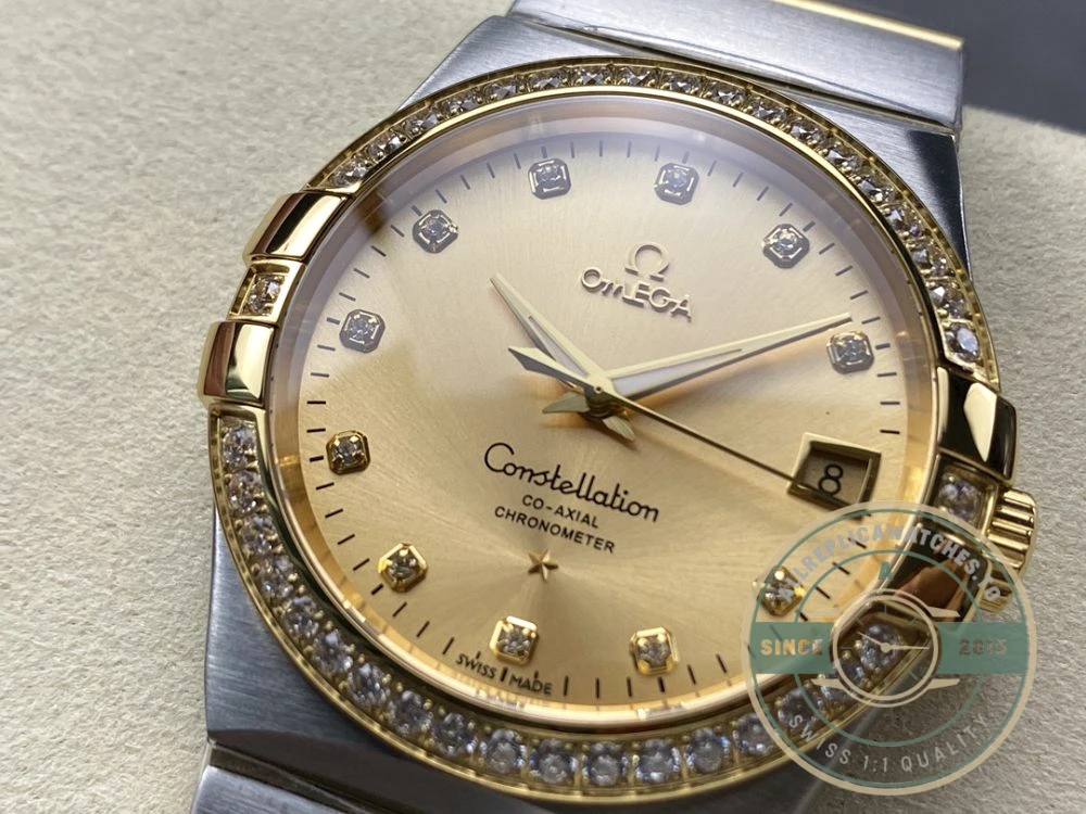 Replica Omega Constellation Gold Dial 38mm 123.25.38.21.58.001 - High-Grade Replica Watch