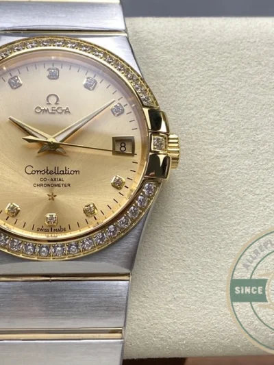 Replica Omega Constellation Gold Dial 38mm 123.25.38.21.58.001 - Affordable Luxury Replica Timepiece
