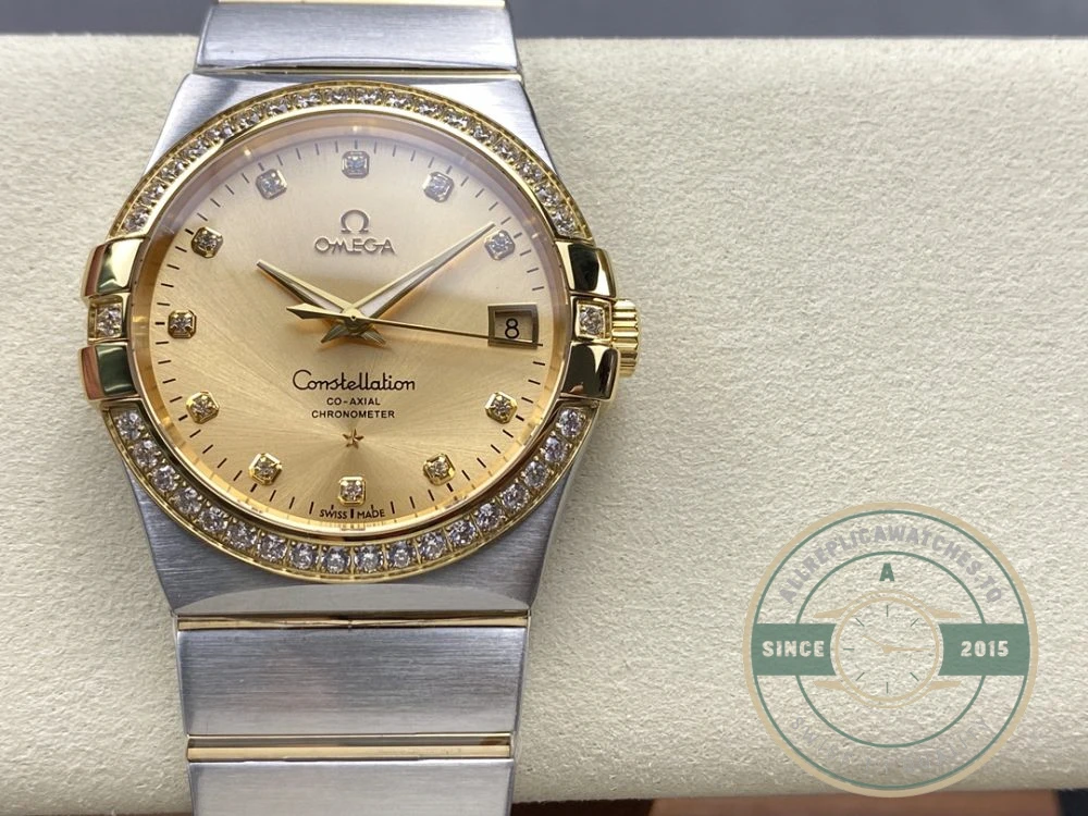 Replica Omega Constellation Gold Dial 38mm 123.25.38.21.58.001 - Affordable Luxury Replica Timepiece