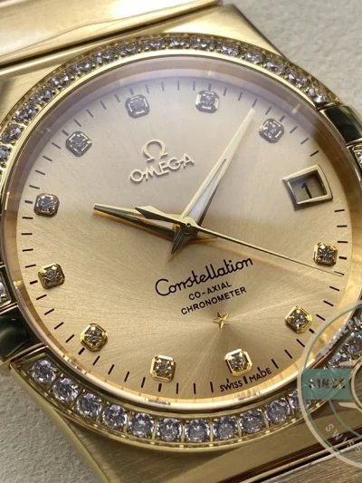 Replica Omega Constellation Gold, Diamond 38mm 123.55.38.21.58.001 - Top-Tier Swiss Replica Watch