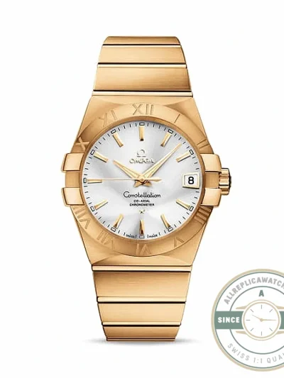 Replica Omega Constellation Gold, Silver 38mm 123.50.38.21.02.002 - Budget Luxury Replica Watch