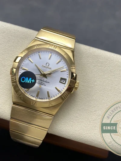 Replica Omega Constellation Gold, Silver 38mm 123.50.38.21.02.002 - High-Grade Replica Watch