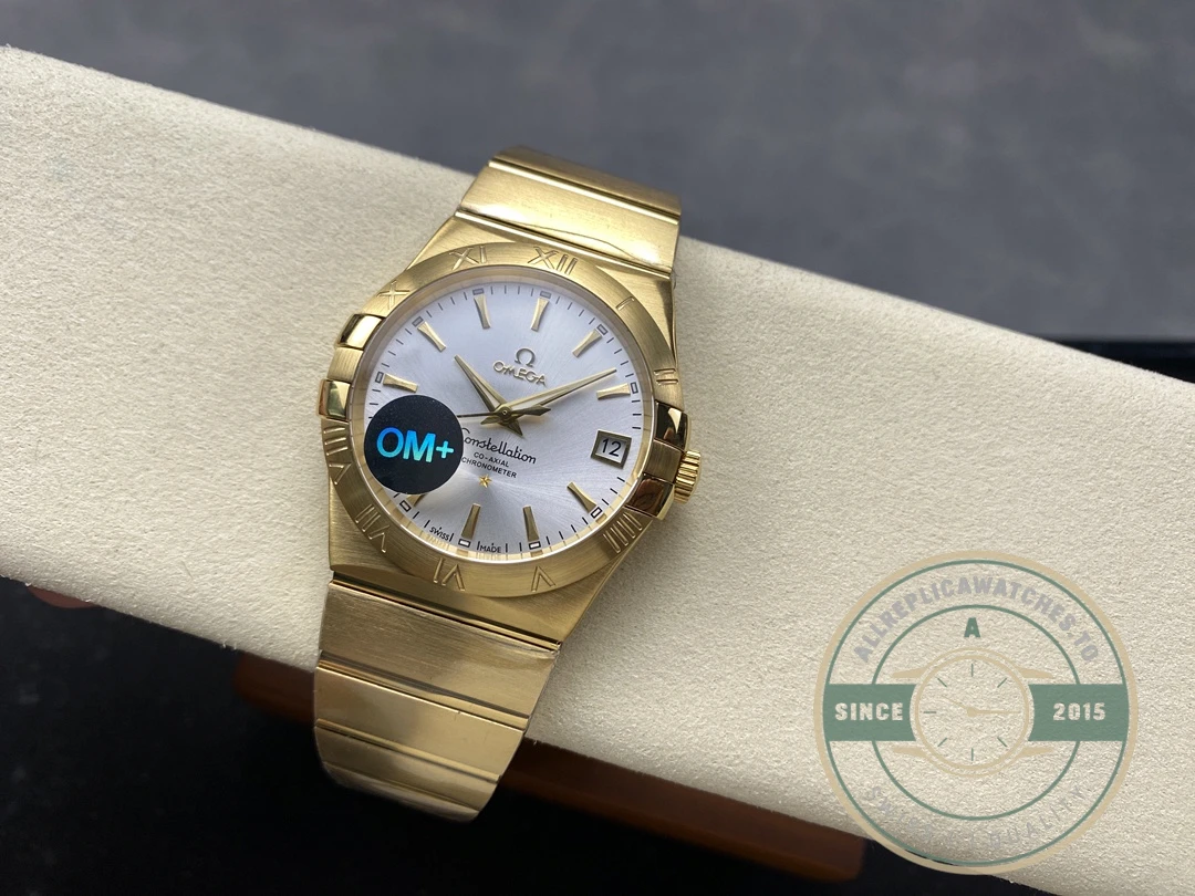 Replica Omega Constellation Gold, Silver 38mm 123.50.38.21.02.002 - High-Grade Replica Watch