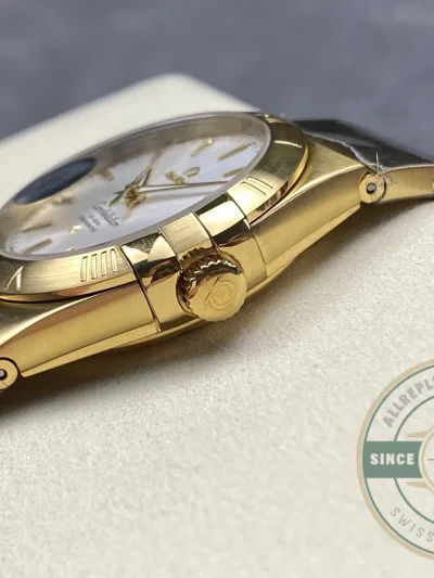 Replica Omega Constellation Gold, Silver 38mm 123.50.38.21.02.002 - Affordable Super Clone Watch