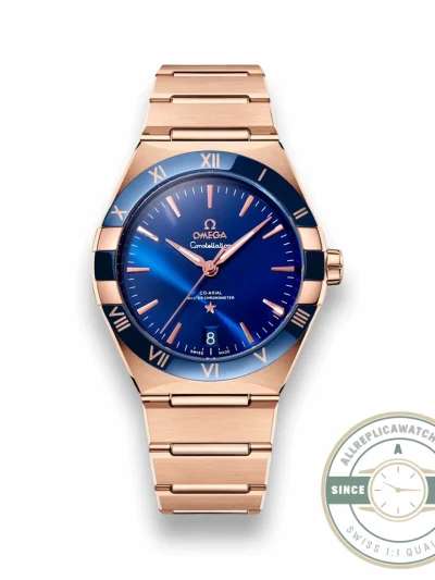 Replica Omega Constellation Rose, Blue Dial 41mm 131.63.41.21.03.001 - Factory Super Clone Watch