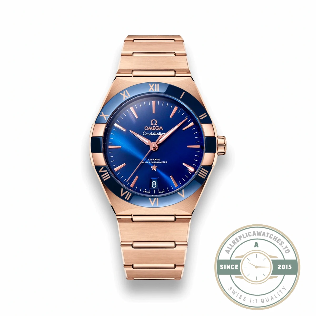 Replica Omega Constellation Rose, Blue Dial 41mm 131.63.41.21.03.001 - Factory Super Clone Watch
